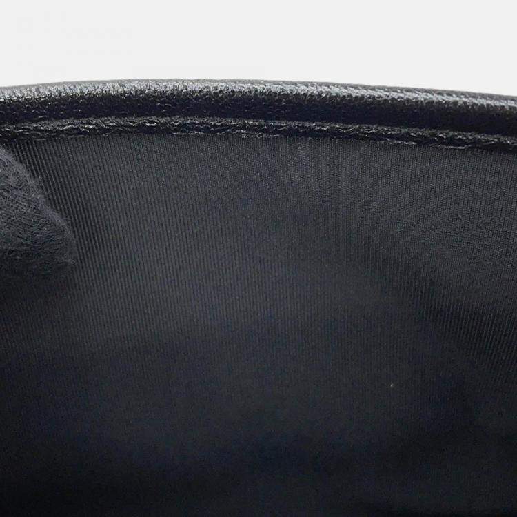 Pre Owned Chanel Matelasse Small Black Caviar Leather Messenger Bag