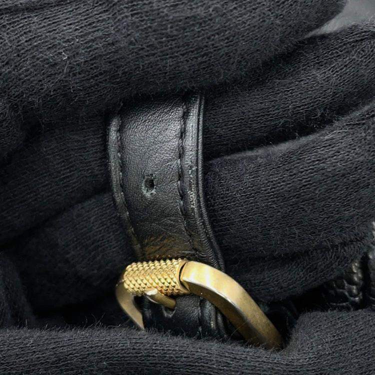 Pre Owned Chanel CC Filigree Black Caviar Leather Backpack