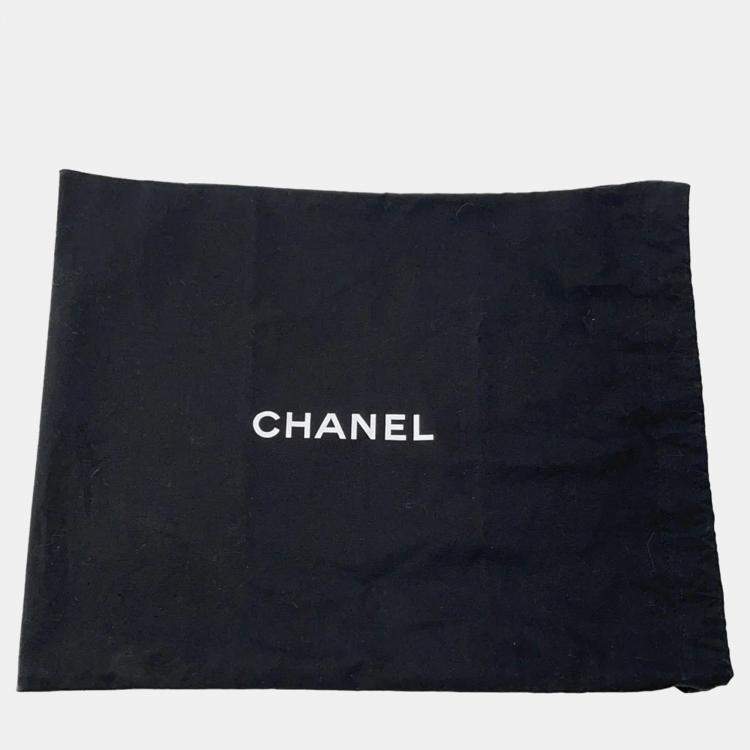 Pre Owned Chanel Crumpled Calfskin Braided Black Chain Handbag