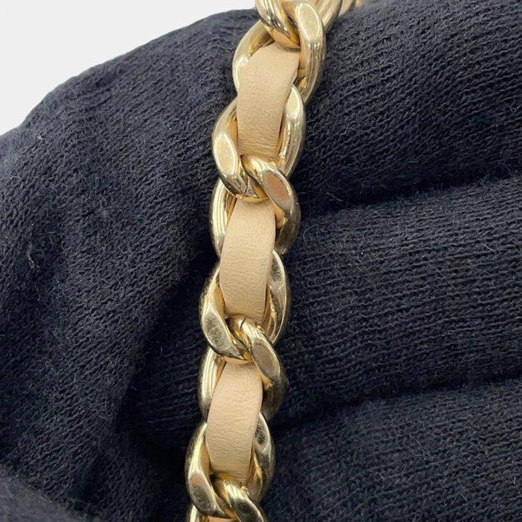 Pre Owned Chanel Turnlock CC Lambskin Chain Shoulder Bag