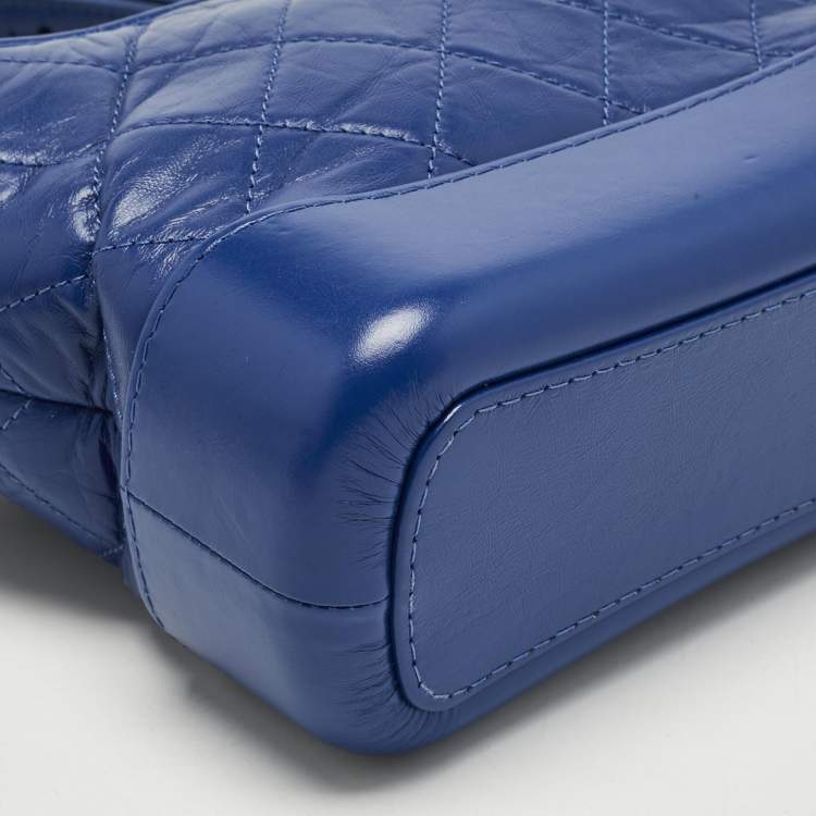 مملوكة مسبقًا Chanel Blue Quilted Leather Small Gabrielle Bag