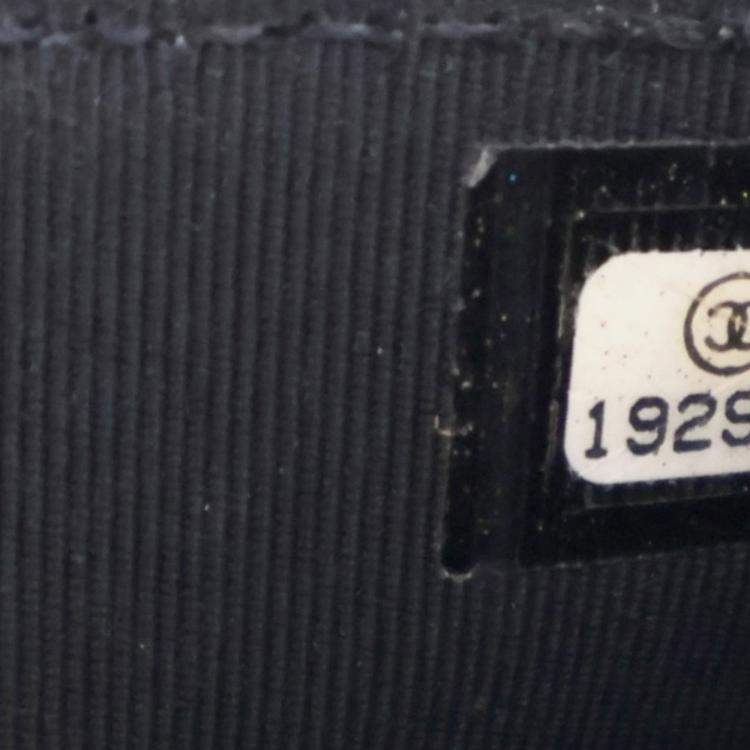 Pre Owned Chanel Black CC Quilted Patent Wallet On Chain