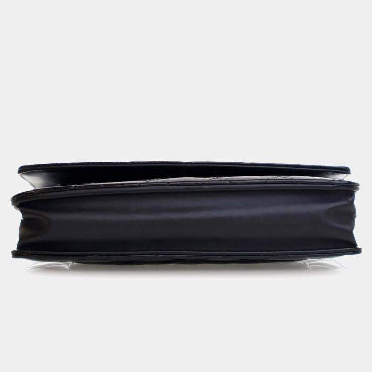 Pre Owned Chanel Black CC Quilted Patent Wallet On Chain
