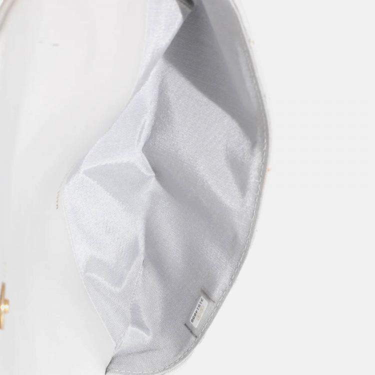 Pre Owned Chanel Grey Quilted Lambskin Chanel 19 Sunglasses Case With Chain