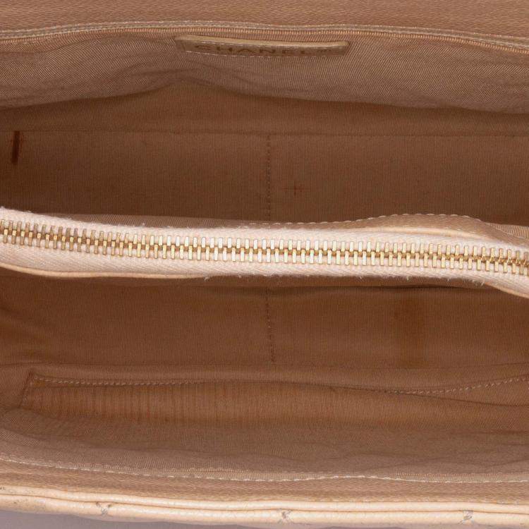 Pre Owned Chanel Beige Caviar Grand Shopping Tote
