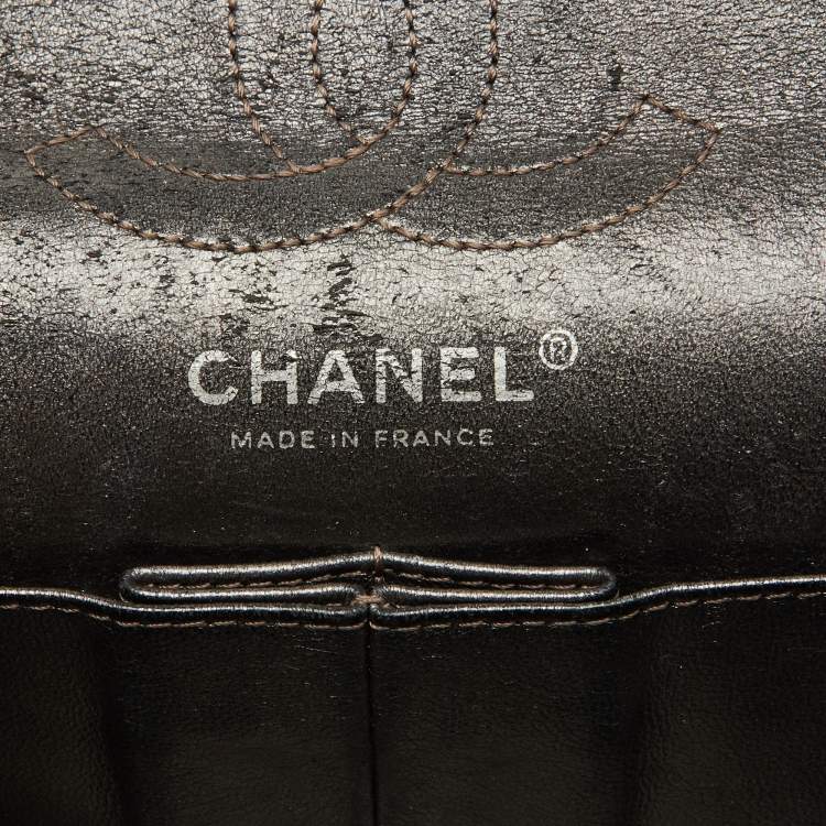 Pre Owned Chanel Metallic Quilted Leather Reissue 2.55 Reissue Mini Flap Bag