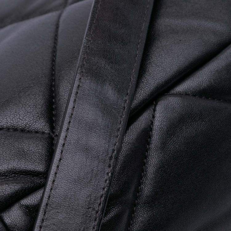 Pre Owned Chanel Black Maxi Lambskin 19 Flap