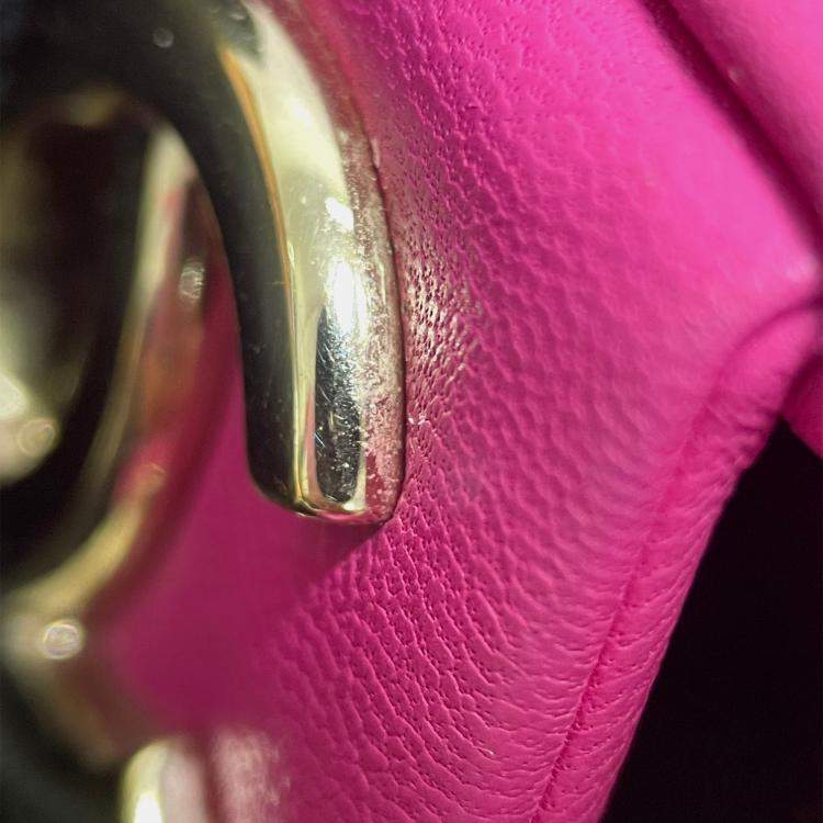 Pre Owned Chanel Elegant Chain Single Flap Small Lambskin Shoulder Bag