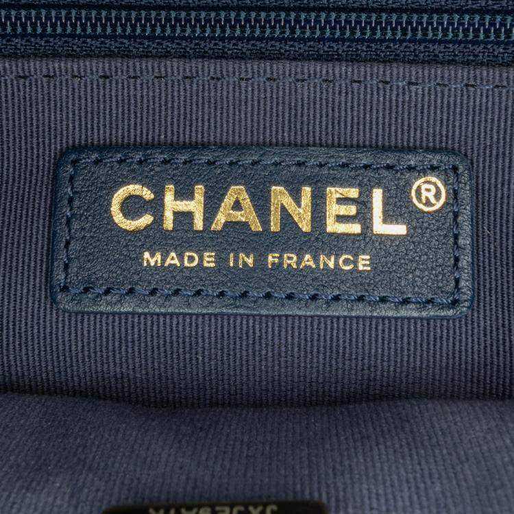 Pre Owned Chanel School Memory Small Tweed Top Handle Flap Bag