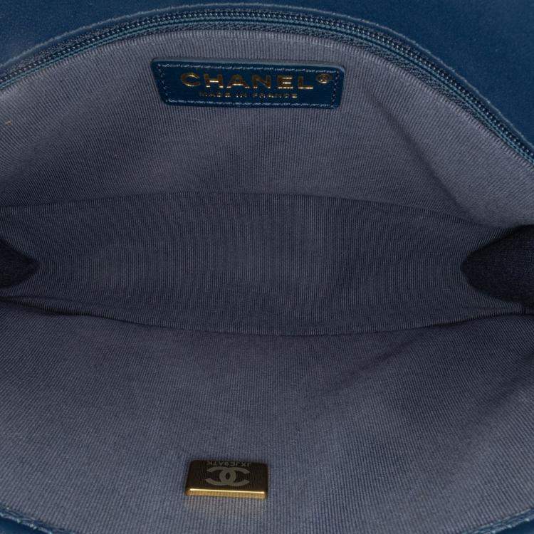 Pre Owned Chanel School Memory Small Tweed Top Handle Flap Bag
