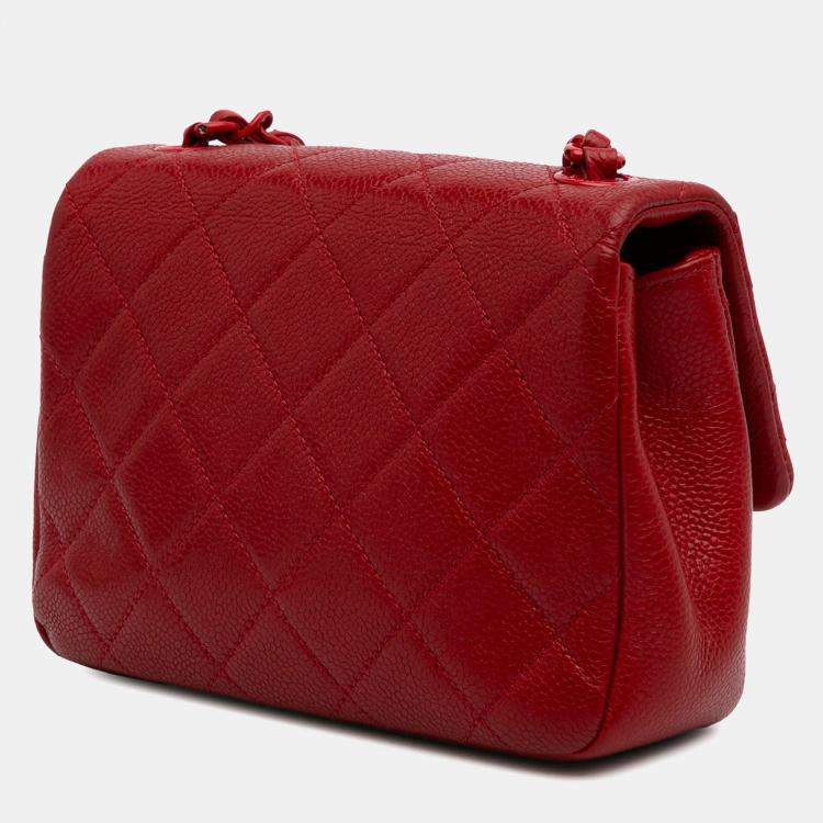 Pre Owned Chanel Incognito Flap Mini Square Caviar Shoulder Bag