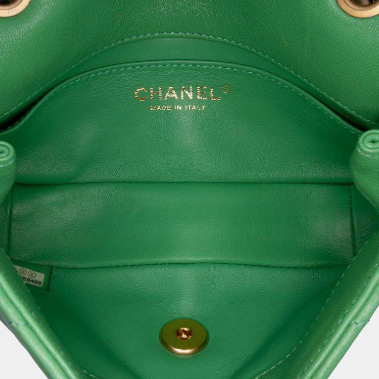 Pre Owned Chanel Chain Is More Flap Small Quilted Lambskin Shoulder Bag
