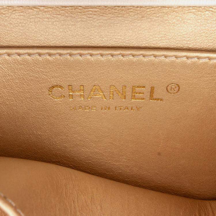 Pre Owned Chanel Chic Pearls Crossbody Mini Leather Crossbody Bag