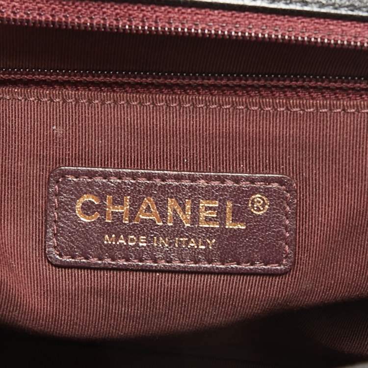 Pre Owned Chanel Black Calf Hair and Leather New Medium Boy Flap Bag