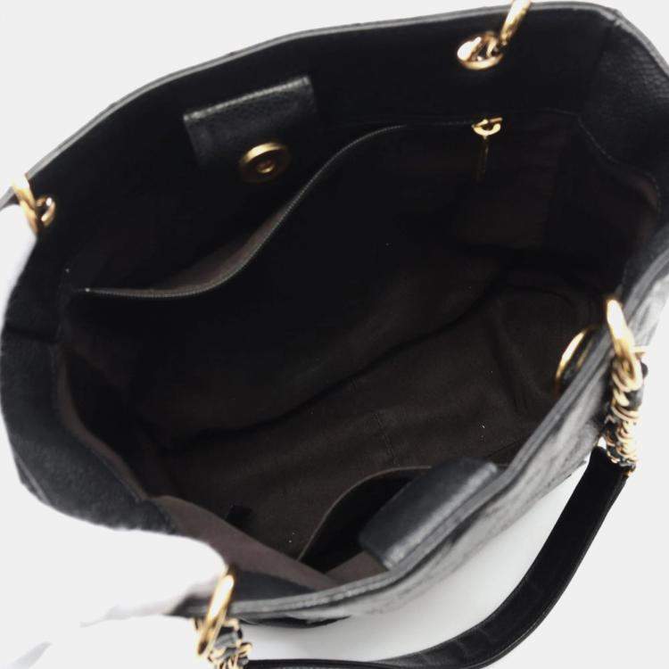 Pre Owned Chanel PST Black Calfskin Leather Tote Bag