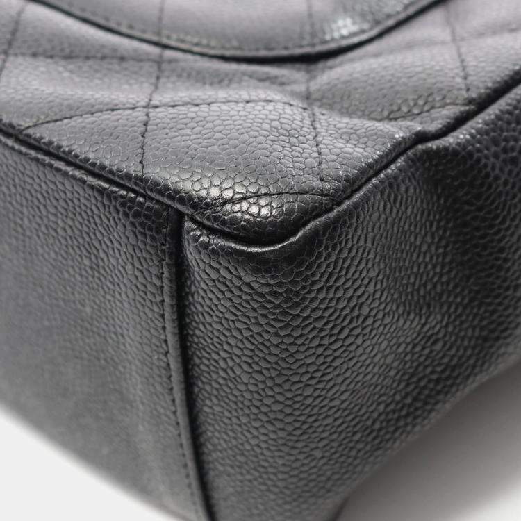 Pre Owned Chanel PST Black Calfskin Leather Tote Bag