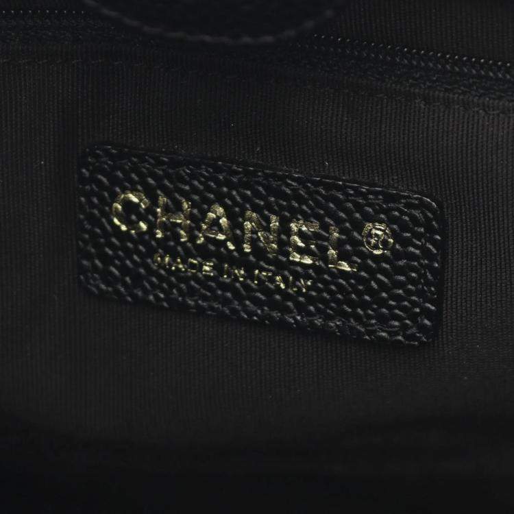 Pre Owned Chanel PST Black Leather Tote Bag