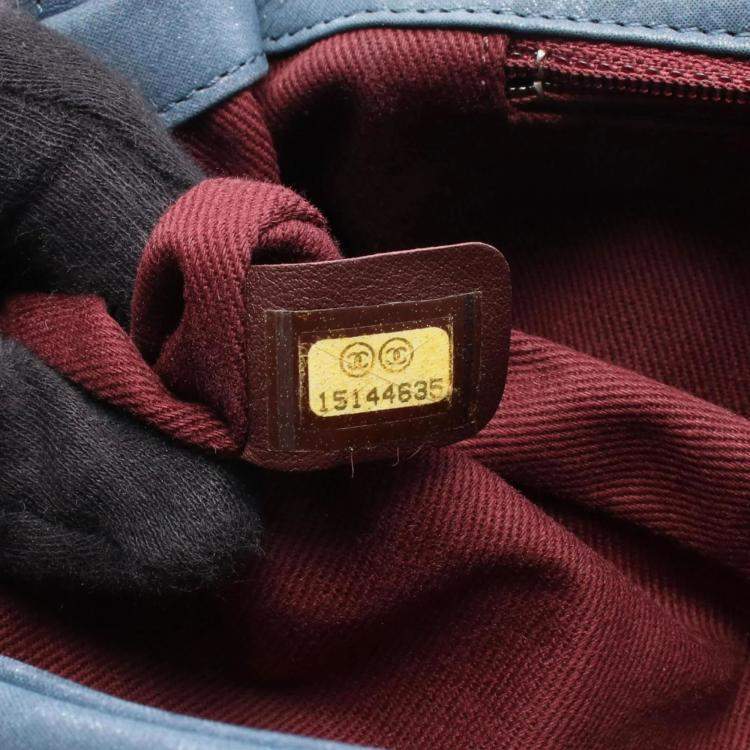 Pre Owned Chanel  In-The-Mix Medium Blue/Brown Leather Shoulder Bag