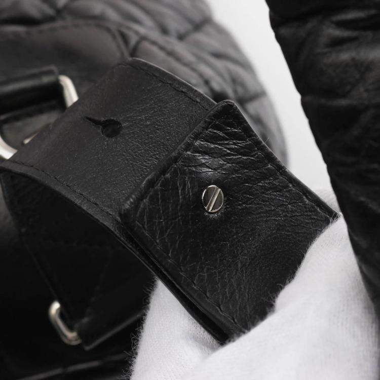 Pre Owned Chanel Coco Cocoon Black Leather Backpack