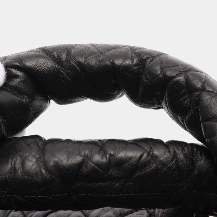 Pre Owned Chanel Coco Cocoon Black Leather Backpack
