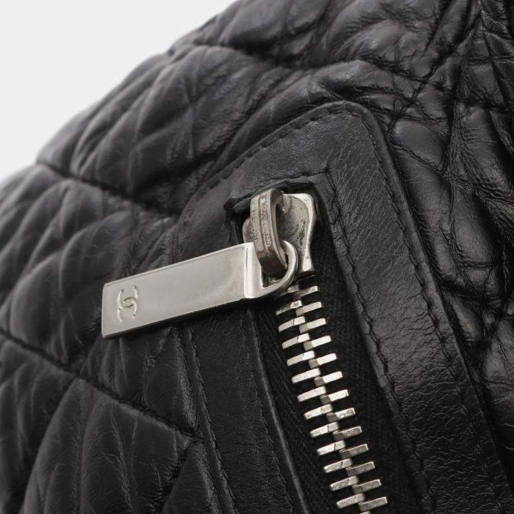 Pre Owned Chanel Coco Cocoon Black Leather Backpack