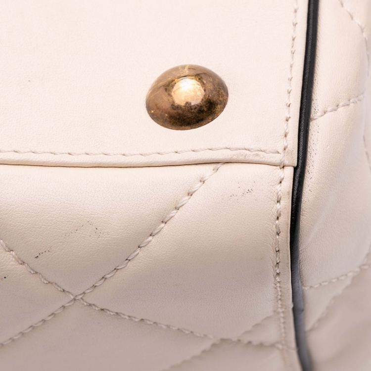 Pre Owned Chanel Brown Quilted Calfskin Portobello Satchel