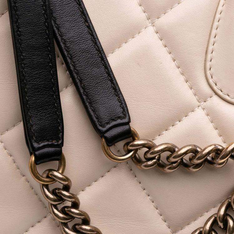 Pre Owned Chanel Brown Quilted Calfskin Portobello Satchel