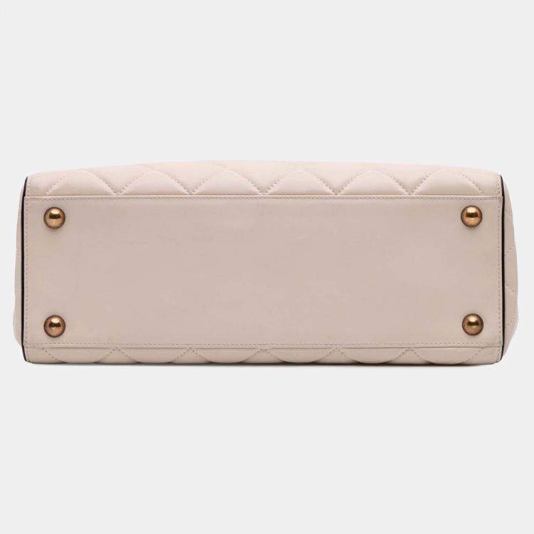 Pre Owned Chanel Brown Quilted Calfskin Portobello Satchel