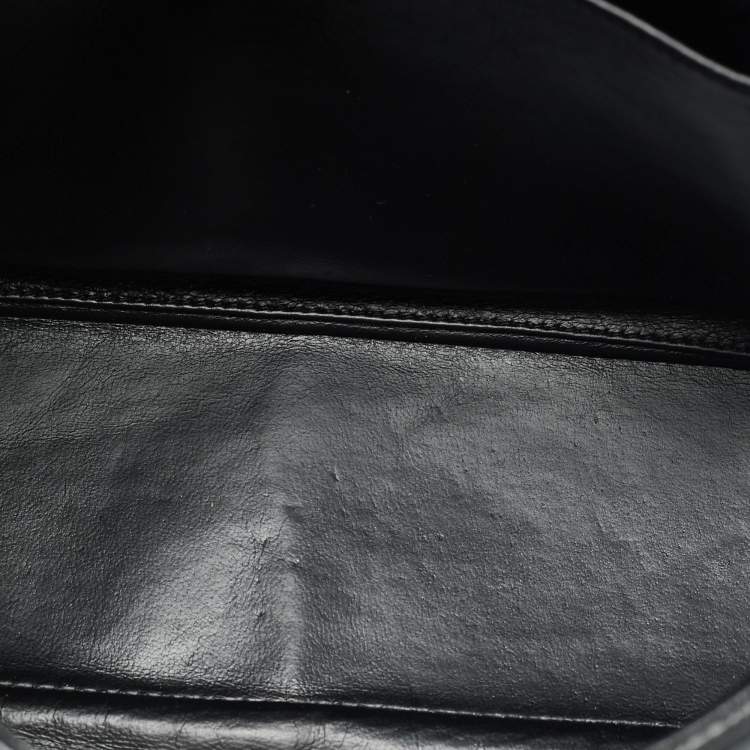 Pre Owned Chanel Black Quilted Caviar Leather Jumbo Classic Single Flap Bag