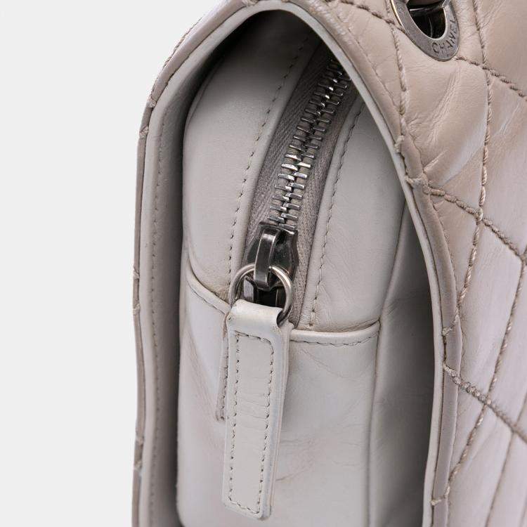 Pre Owned Chanel Brown Quilted Calfskin Day Trip Flap