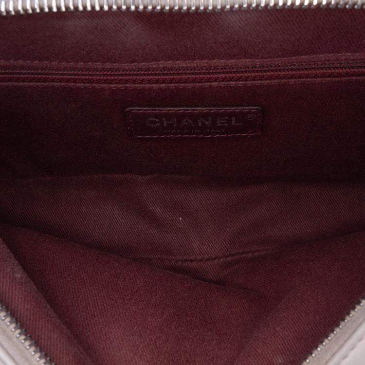 Pre Owned Chanel Brown Quilted Calfskin Day Trip Flap