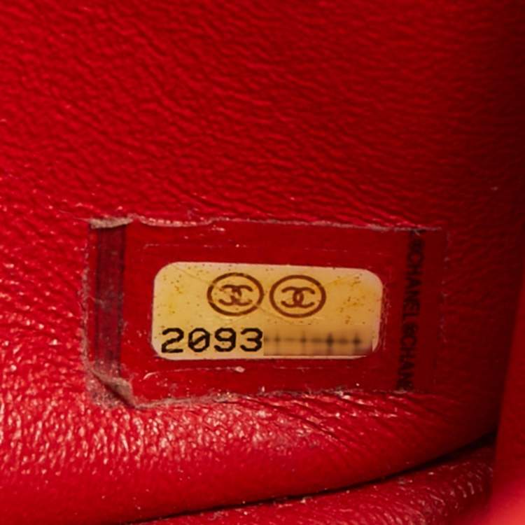 Pre Owned Chanel Red Quilted Jersey Diana Flap Bag