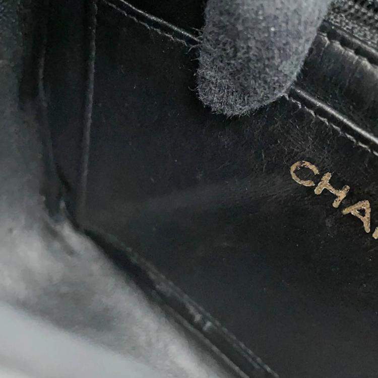 Pre Owned Chanel V Stitch Chain shoulder Bag Black Caviar Leather