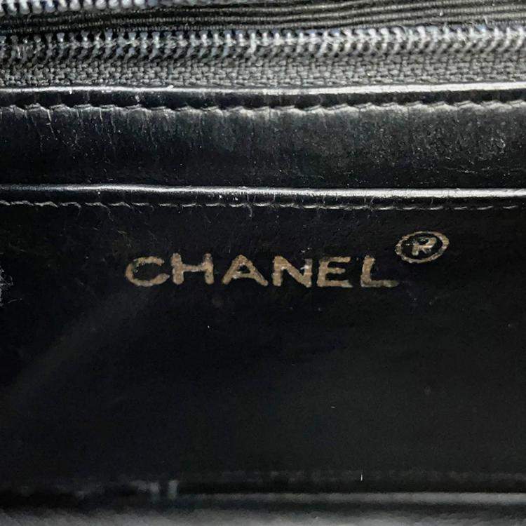 Pre Owned Chanel V Stitch Chain shoulder Bag Black Caviar Leather