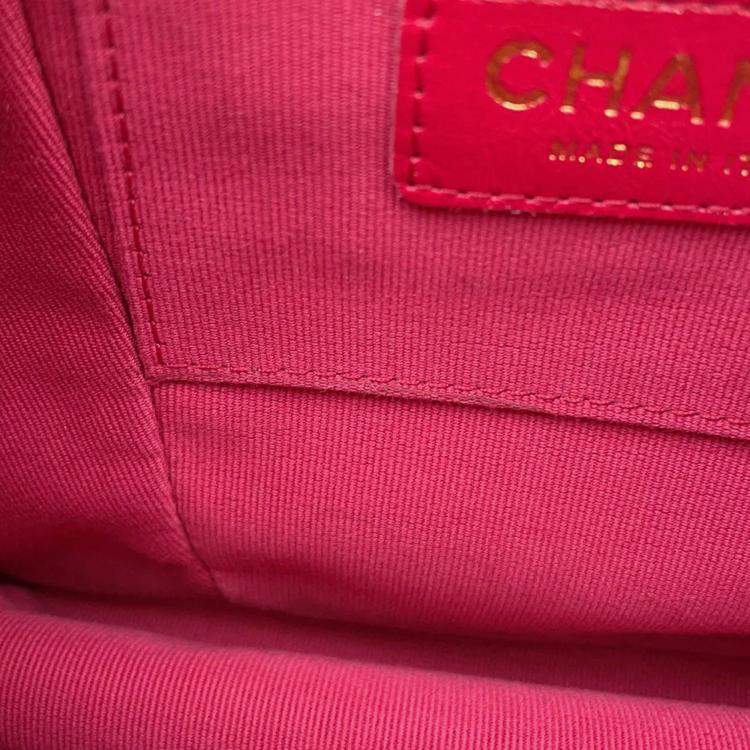 Pre Owned Chanel Dumas Backpack Magenta Leather