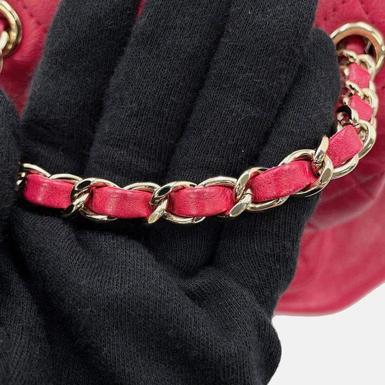 Pre Owned Chanel Dumas Backpack Magenta Leather