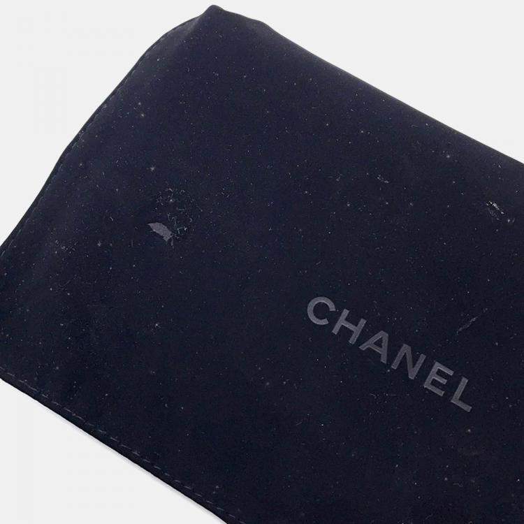 Pre Owned Chanel Camellia Chain Wallet Camellia Parts Chain White Caviar Leather