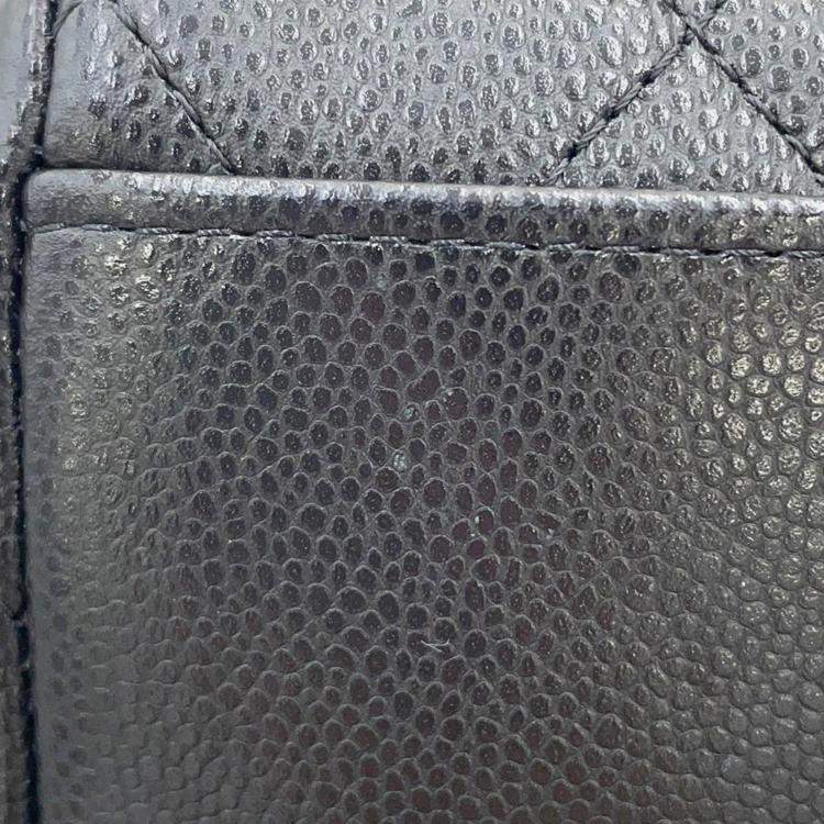 Pre Owned Chanel Matelasse Timeless Classics Mini Backpack Black Caviar Leather