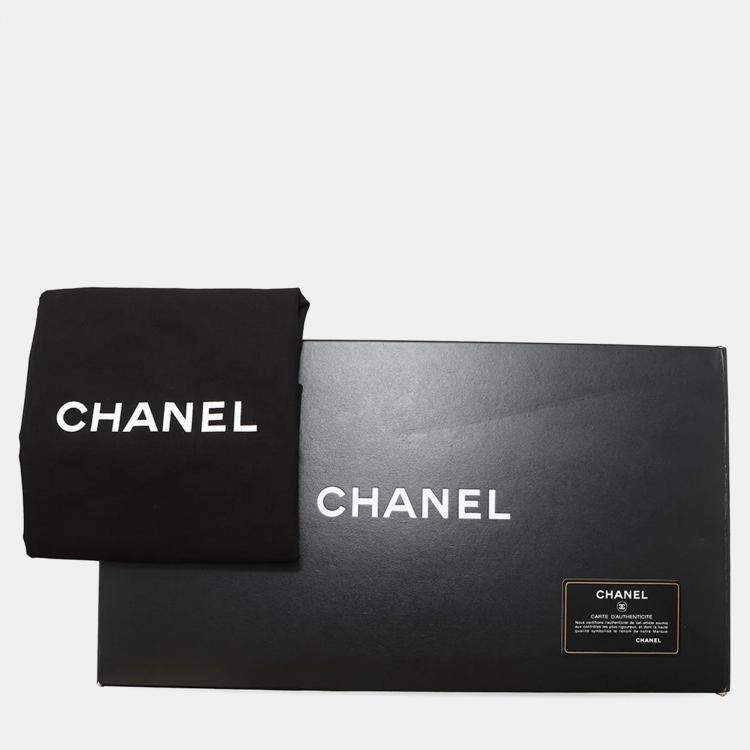 Pre Owned Chanel Cc Logo Matelasse Chain shoulder Tote Bag Black Lambskin