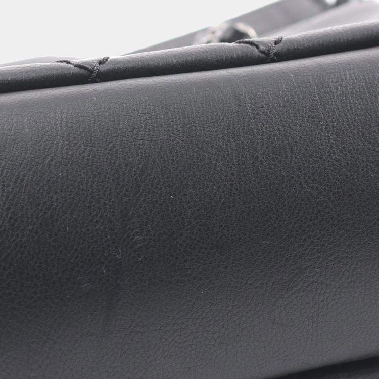 Pre Owned Chanel Black Medium CC Quilted Calfskin Stitch It Tote