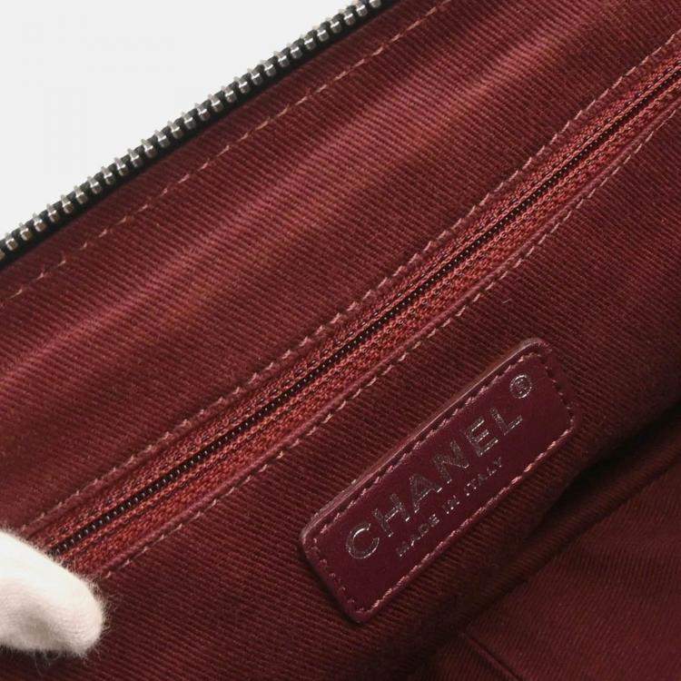 Pre Owned Chanel Tote Bag Black Calfskin Tote Handbag