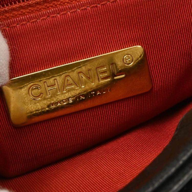 Pre Owned Chanel 2way Black Lambskin Handbag