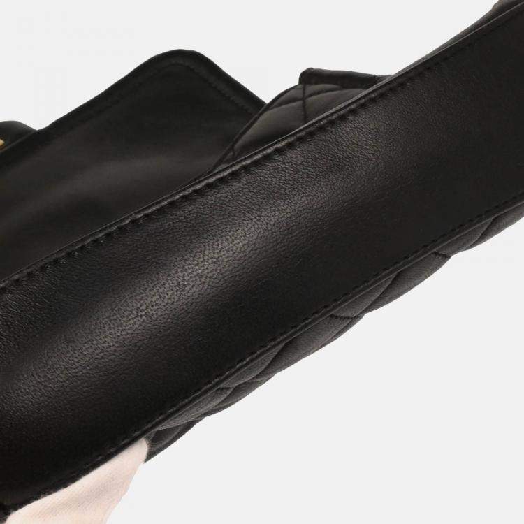 Pre Owned Chanel 2way Black Lambskin Handbag