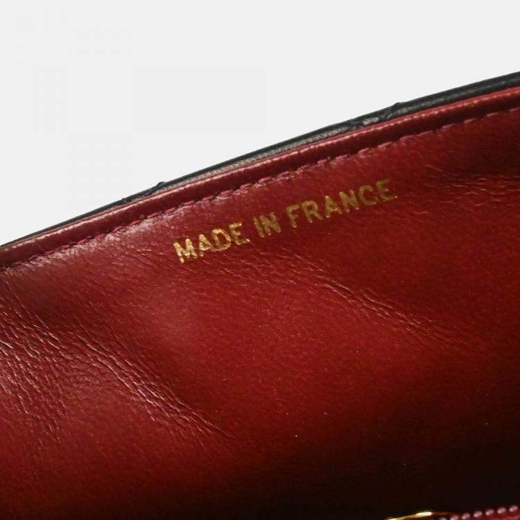 Pre Owned Chanel Mini Classic Square Flap Black Lambskin Shoulder Bag
