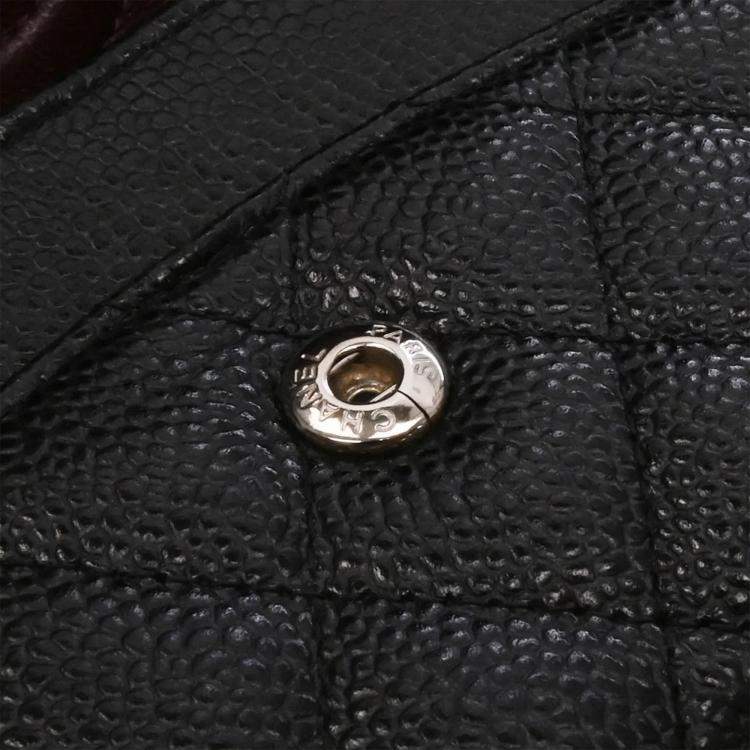 Pre Owned Chanel Classic Double Flap Medium  Black Calfskin Shoulder Bag