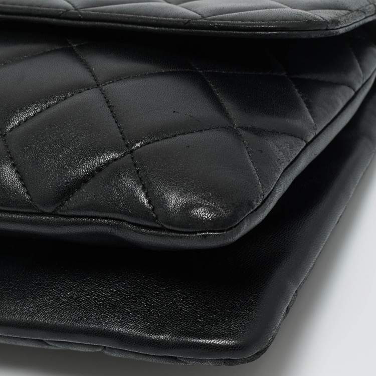 Pre Owned Chanel Black Quilted Leather Trendy CC Flap Bag