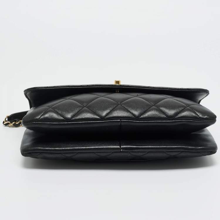 Pre Owned Chanel Black Quilted Leather Trendy CC Flap Bag