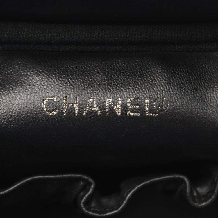 Pre Owned Chanel Black CC Caviar Vanity Case