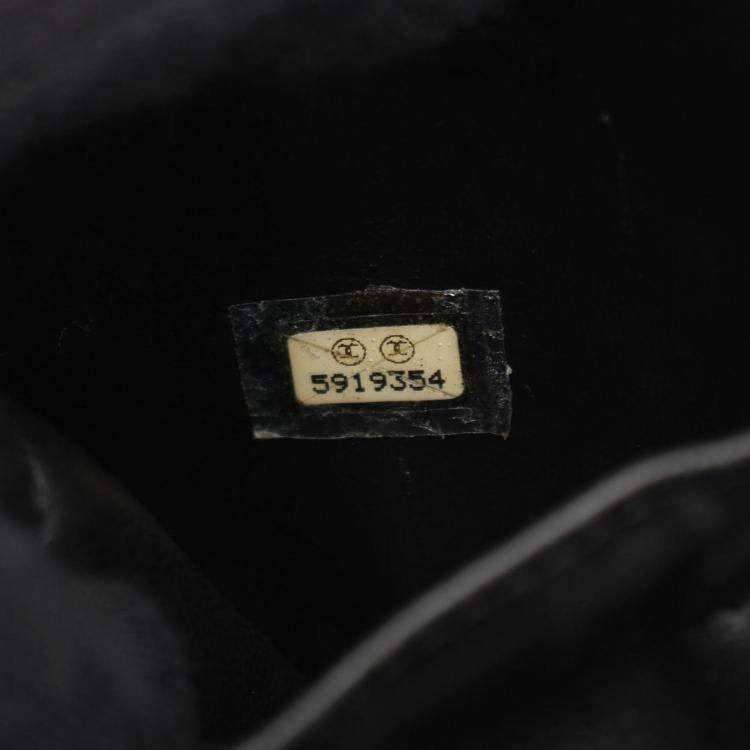 Pre Owned Chanel Black CC Caviar Vanity Case