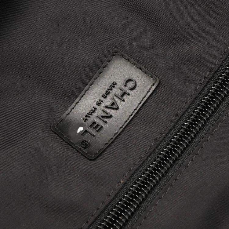 Pre Owned Chanel Sport Line Black Nylon Backpack 